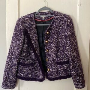Purple and White Women's Jacket
